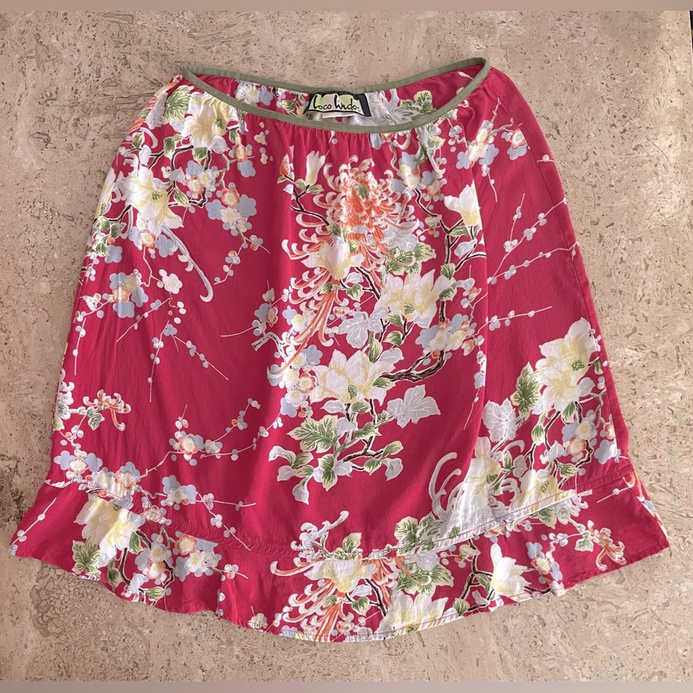 LOCO LINDO Y2K Midi Floral Skirt